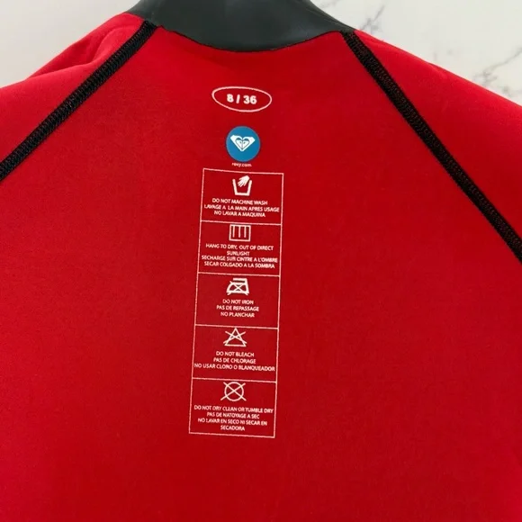 Roxy 1.5mm Long Sleeve Spring Wetsuit Jacket - Black / Blue - Size 8 - Picture 4 of 7